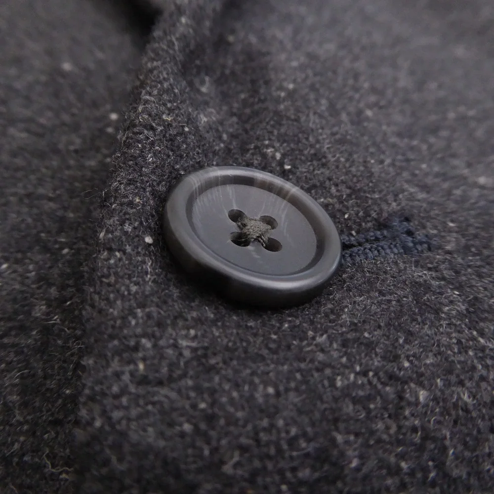 Banana Republic Mens Blazer Charcoal Grey Tailored Wool Textured Knit 40R Slim
